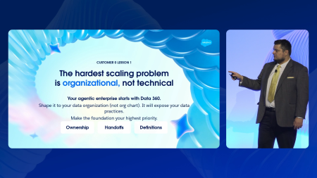 presenter on the right slides on the left