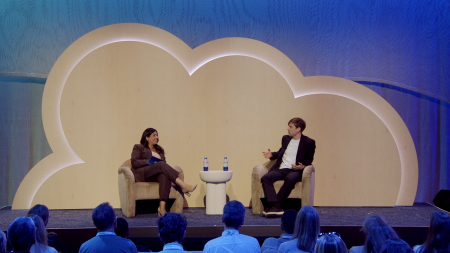 both panelists sitting on stage