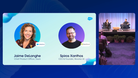 two speakers on stage