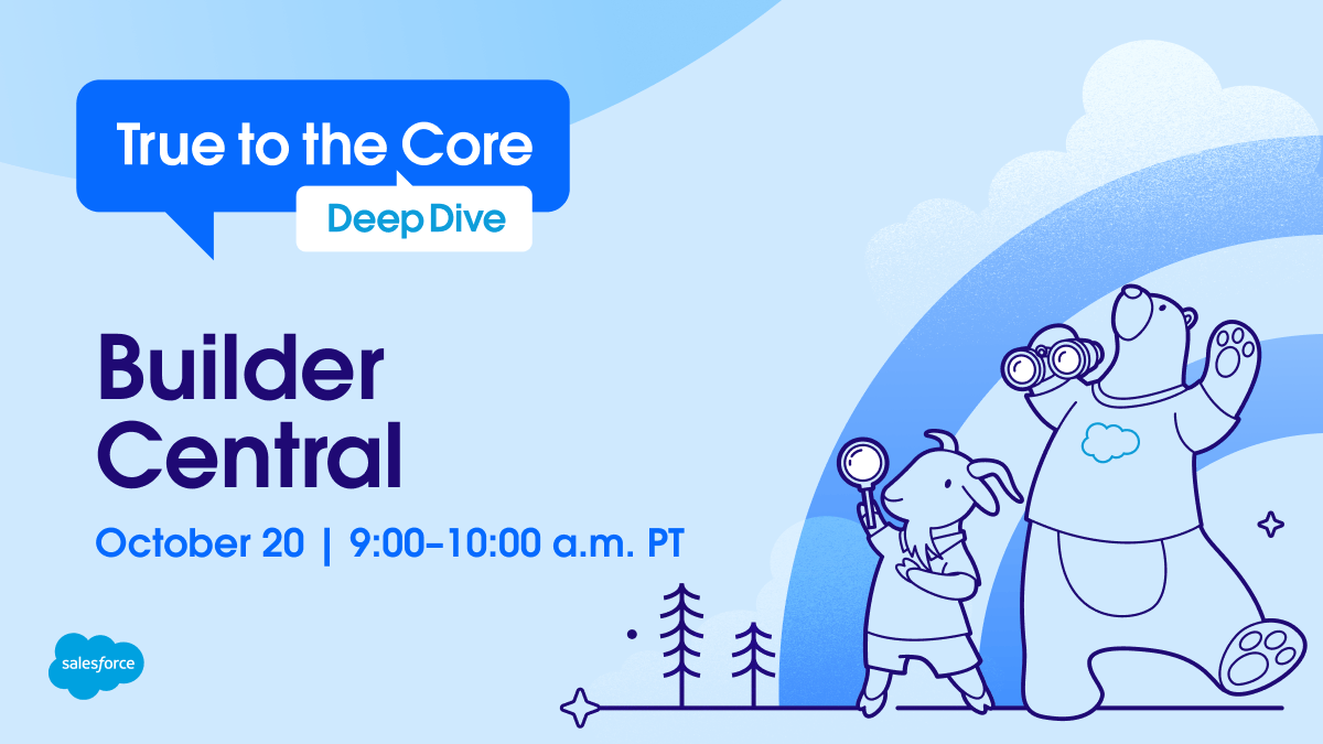 Builder Central promo image for October 20 session from 9-10 a.m. PT 