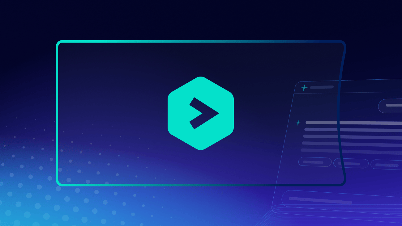 A code bracket icon inside a teal sunburst graphic on a dark blue background with clouds and small code accents.