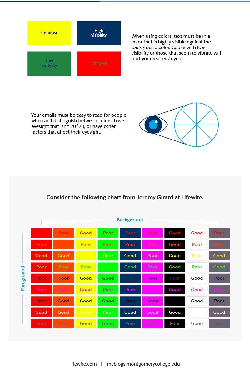 Color Code Chart For Emails Email Design Best Practices: Tips for Marketers | Salesforce