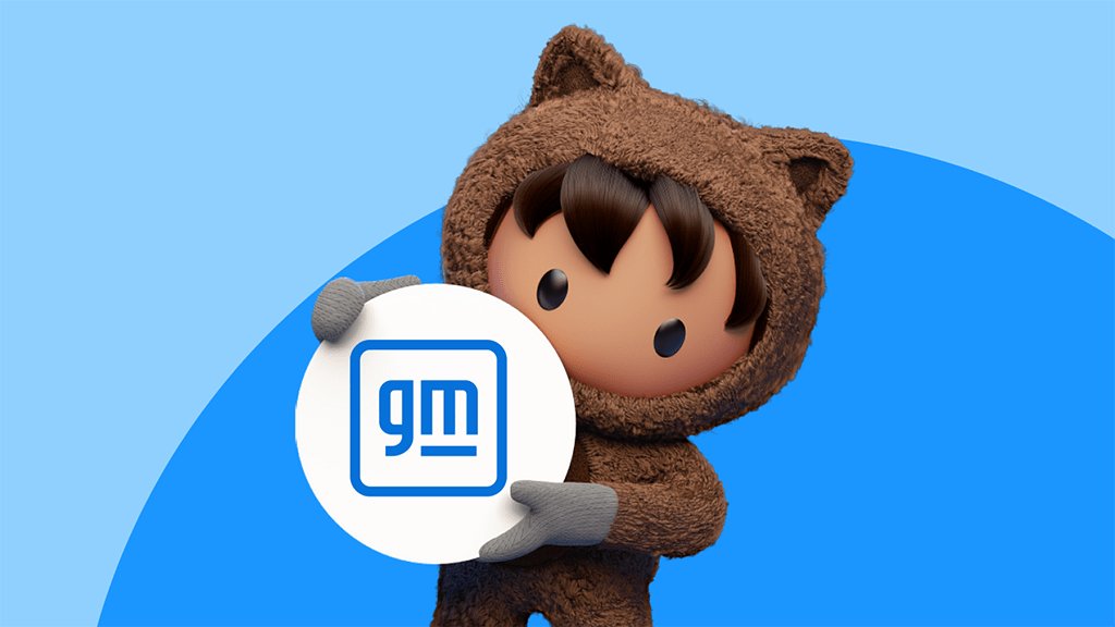 Astro holding a "GM" logo