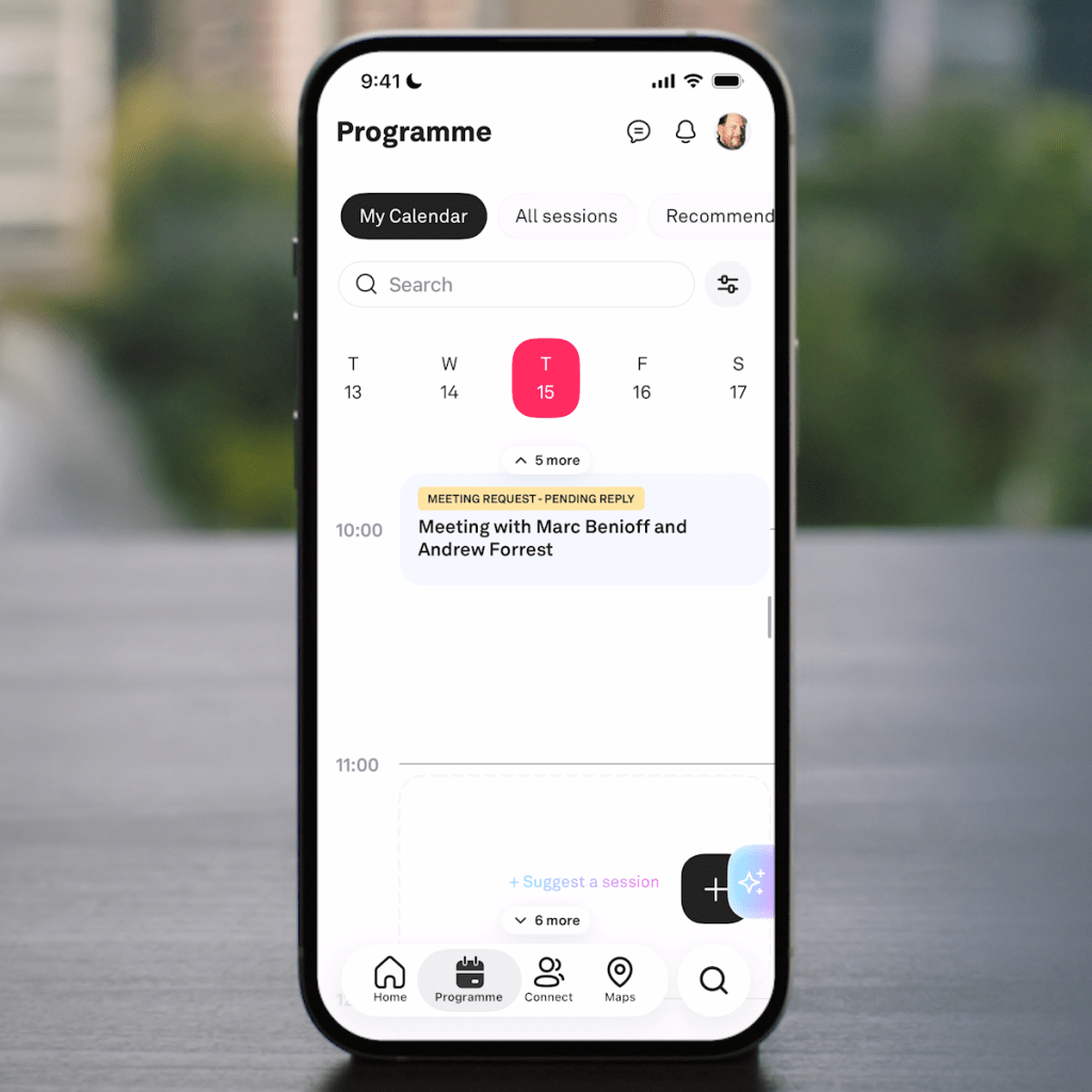 The image displays a calendar that the user will use to schedule a meeting.