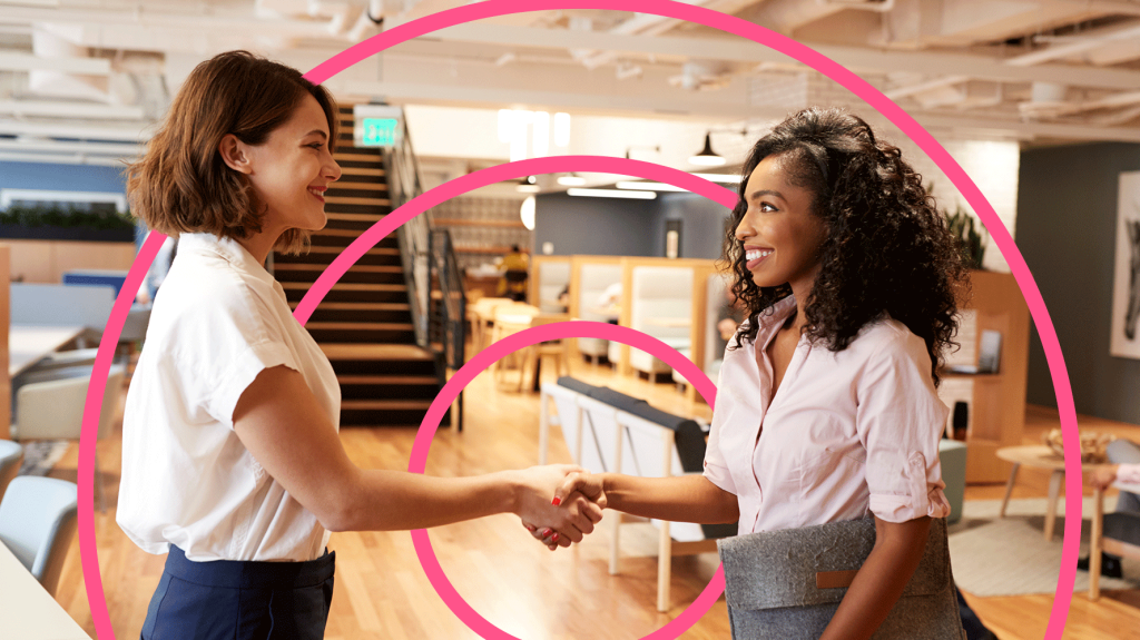 2 professionals shaking hands