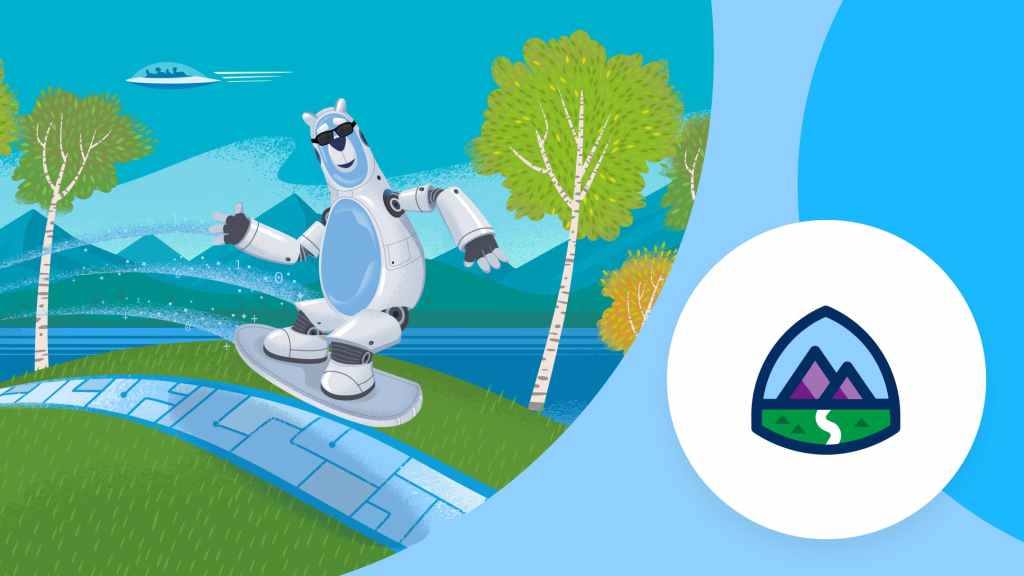 Drawing of Agent Cody on a hoverboard