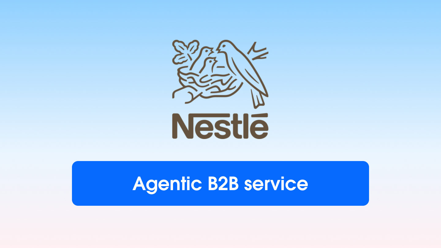 Nestle logo and “Agentic B2B service”
