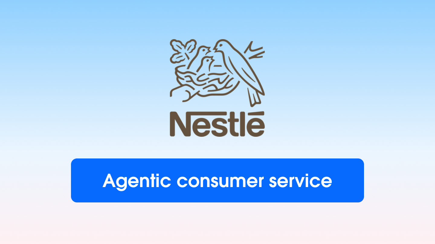 Nestle logo and “Agentic consumer service”
