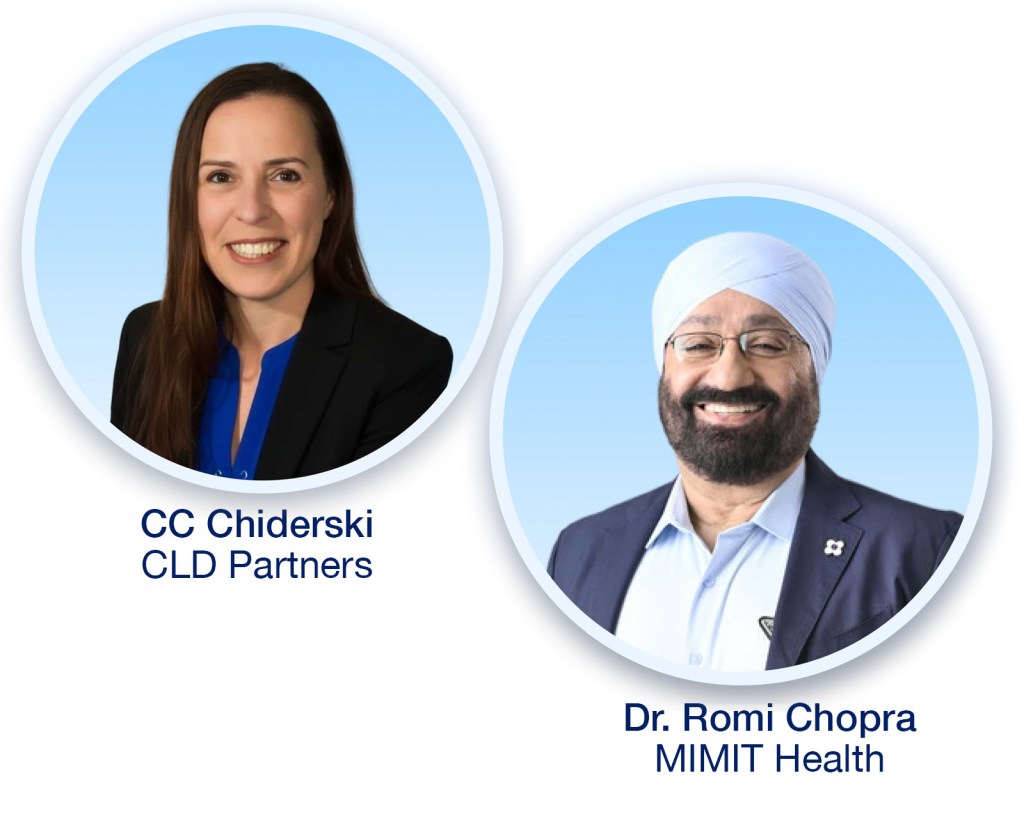 Photos of Dr. Romi Chopra, MIMIT Health, and CC Chiderski, CLD Partners, featured Agentblazers in our chapter on data and context.