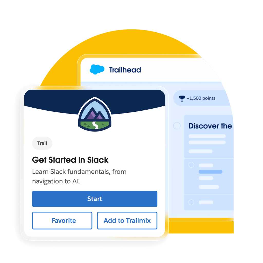 Image of a Trailhead module focused on Slack