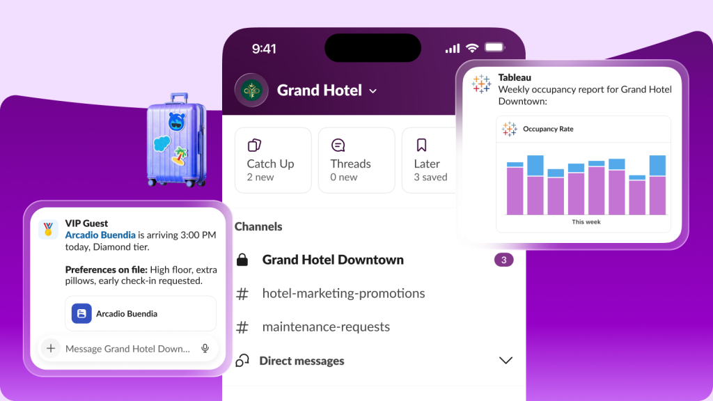 Salesforce actions happening in Slack