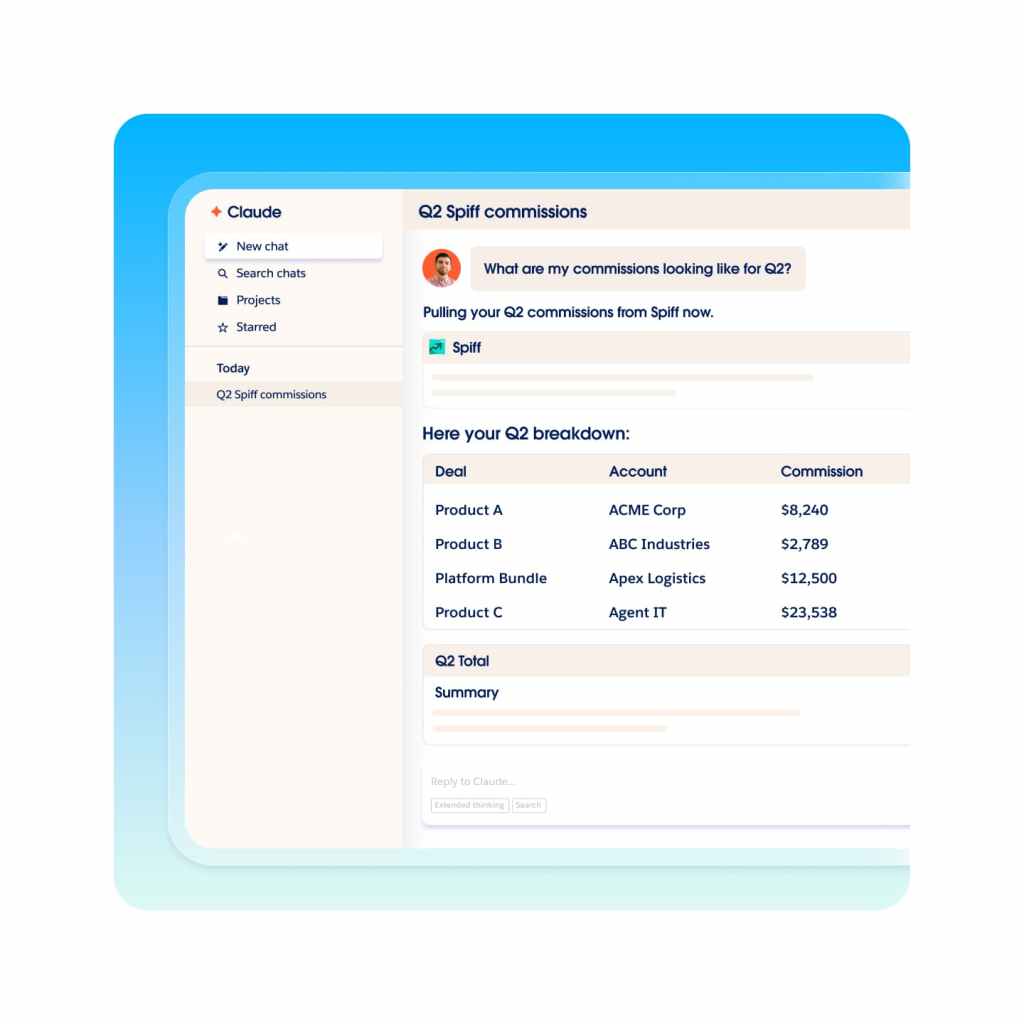 Windows show some of the integrations available to pull in data from data sources, the available objects and fields from connected integrations, and the toggle that allows for quick activation and deactivation of field syncs.