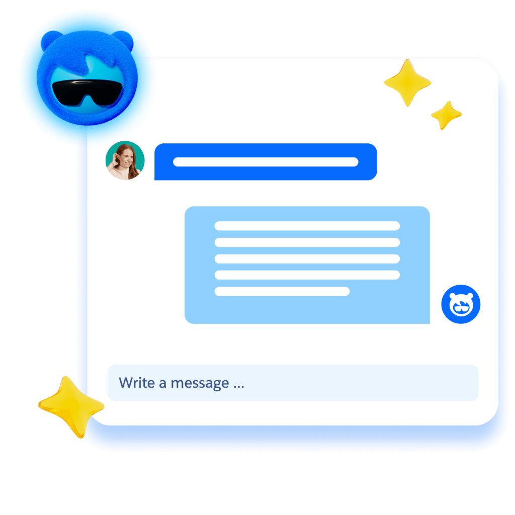 Abstract UI screen on white background.